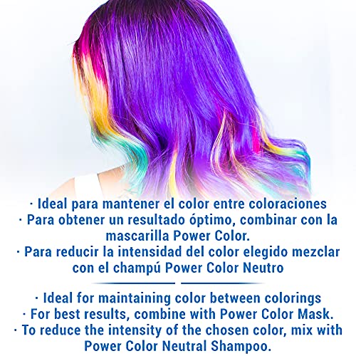 Valquer Profesional Champú Power Color cabellos teñidos. Vegano Y Sin Sulfatos (Cabello rubio dorado). Potenciador color cabello - 400 ml.