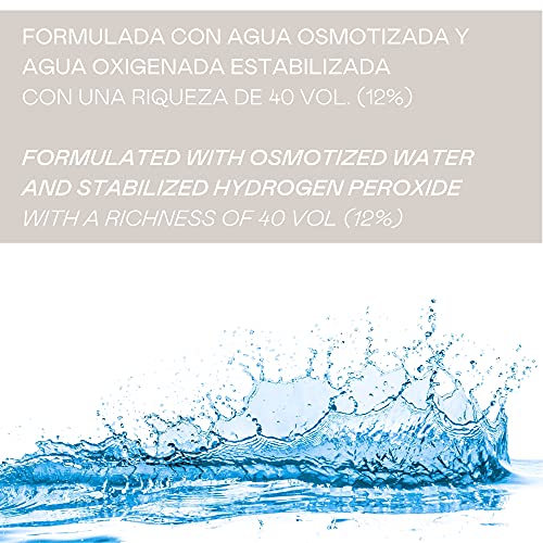 Valquer Profesional Oxigenada Estabilizada en Crema, 40 Volumenes (12%). Coloración capilar permanente. Uso profesional peluquería. Formulación vegana - 1000 Ml