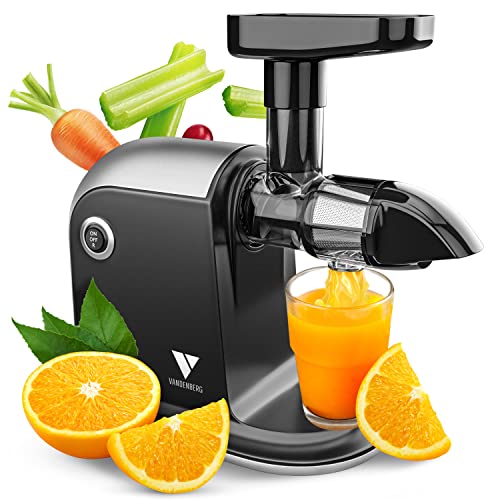 Vandenberg [EL ORIGINAL] - Slow Juicer - Exprimidor de verduras y frutas - [150 W] Exprimidor eléctrico con función inversa que ahorra vitaminas incluye cepillo de limpieza - Sin BPA