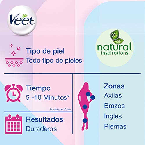 VEET Natural inspirations crema depilatoria todo tipo de pieles caja 200 ml