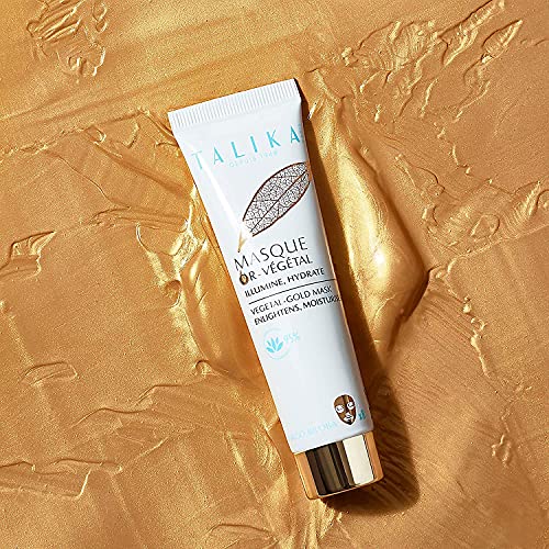 Vegetal -Gold Mask - Talika 12501 - Mascarilla de Oro Regeneradora - Antioxidante y Calmante - Todo Tipos de Pieles - Piel Reforzada y Luminosa en Solo 10 Minutos, Dorado, 11.7 cm