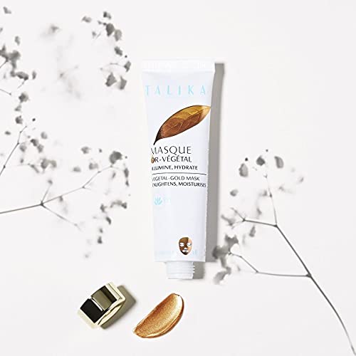 Vegetal -Gold Mask - Talika 12501 - Mascarilla de Oro Regeneradora - Antioxidante y Calmante - Todo Tipos de Pieles - Piel Reforzada y Luminosa en Solo 10 Minutos, Dorado, 11.7 cm