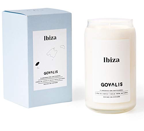 Vela Aromática Ibiza | Cera de Soja 100% Natural | 100 horas, Vela Perfumada Grande en Vaso, Vegana, Viajes Recuerdos Ibiza, Olor Fresco, Regalos Originales, Decoración, Yoga, Dormitorio, Baño