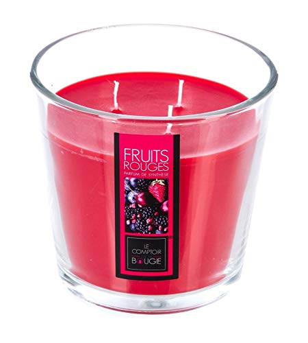 Vela perfumada en copa de fruta roja D13.5