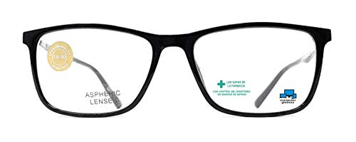 VENICE EYEWEAR OCCHIALI | Gafas de lectura con filtro bloqueo de luz azul para gaming, ordenador, móvil. Anti fatiga professional ULTRALIGERAS y resistentes (Negro con bloqueo de luz azul, +2.50)