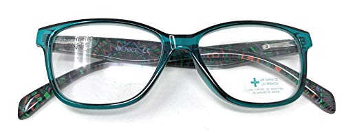 VENICE EYEWEAR OCCHIALI | Gafas de lectura presbicia Mujer Diseño en Colores: Verde, Rojo, Rosa, Negro. VENICE YULIA - Dioptrías: 1 a 3,5 (green, 2.50)