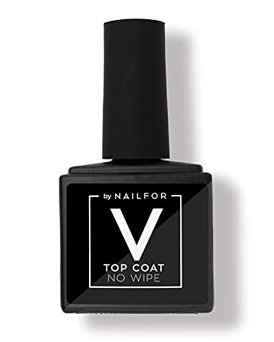 VERA Top Coat (12ML) Sellado Gel sin dispersión Uñas NO WIPE Lámpara LED UV de secado brillante transparente