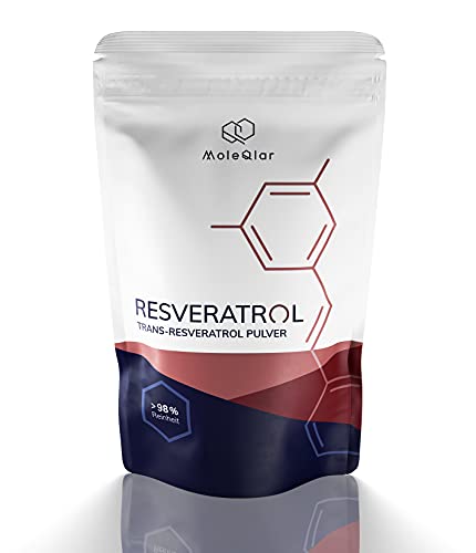 Veri-te™️ Resveratrol | 30 gramos | polvo de resveratrol | pureza > 98% | sin aditivos | fabricado con levadura | de MoleQlar® (30 g)