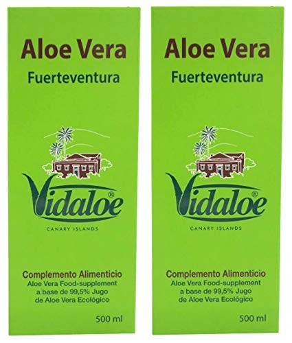 Vidaloe Complemento Alimenticio de Aloe Vera 99,5% 500ml 2 unidades