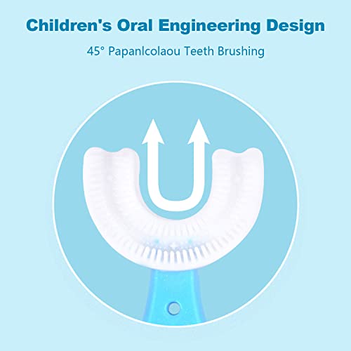 VIKASUN 6 Piezas Cepillo de Dientes en Forma de U para Niños, Cepillo de Dientes para Bebés, Cabezal de Silicona Suave de Calidad Alimentaria, Limpieza Integral, Encías de Masaje (2-12 años)