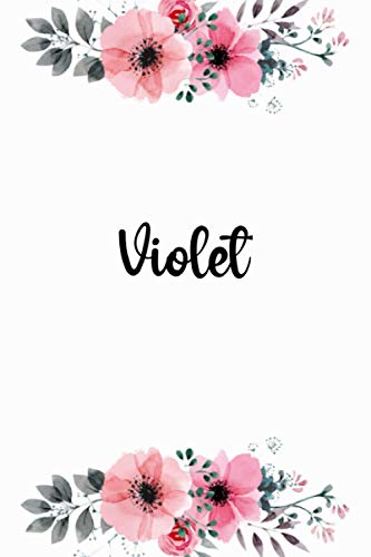 Violet: Personalized Name Lined Journal Diary Notebook 120 Pages, 6" x 9" (15 x 23 cm), Durable Soft Cover - Perfect Gift For Mom For Birthdays, Christmas, Appreciation & Encouragement ...