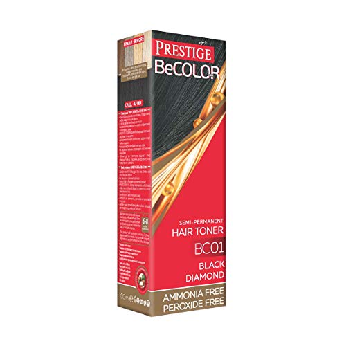 Vips Prestige - BeColor Tinte Semi Permanente Sin Amoniaco Sin Peroxide, Color Diamante Negro BC01