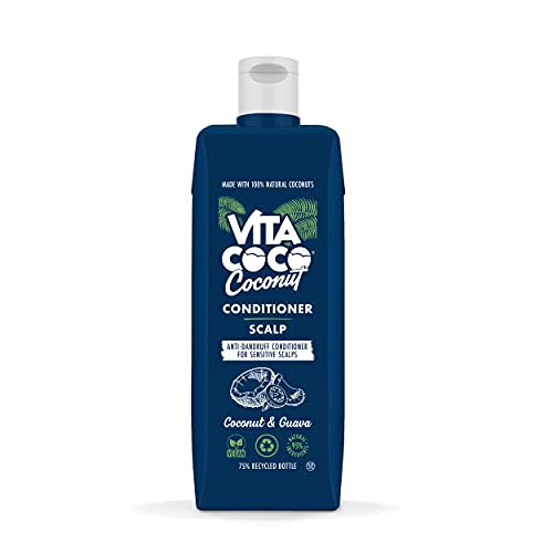 Vita Coco Acondicionador anticaspa (400 ml) contra la caspa, el cabello graso y el cuero cabelludo seco y con picazón • Acondicionador para el cabello con coco y guayaba • Sin silicona ni colorantes