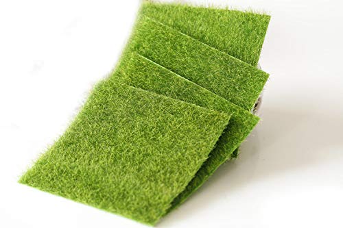 VOANZO Juego de 5 Alfombrillas de césped Artificial, simulación de Musgo Artificial de Plantas Verdes Falsas de césped sintético Realista, para Valla de Patio, decoración del hogar (30 x 30 cm)