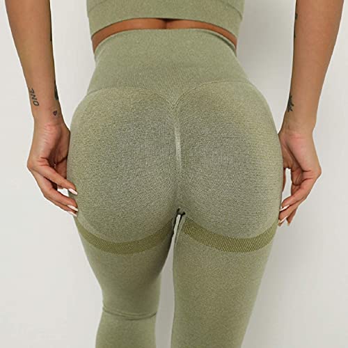 Voqeen Pantalones de Adelgazantes Push Up Mujer Leggins Reductores Adelgazantes Leggings Pantalones de Yoga Anticeluliticos Cintura Alta Mallas Fitness (Verde, S)