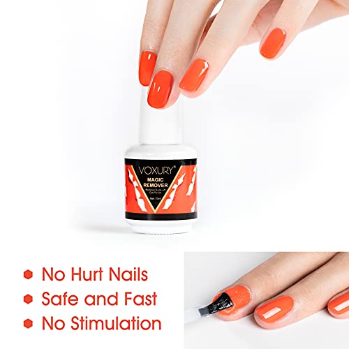 VOXURY Magic Remover Gel Polish Removedor Profesional de Esmalte de uñas Eliminador de esmalte rápido y fácil para laca de uñas 0.5 Fl Oz (01)