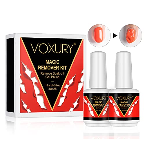 VOXURY Magic Remover Gel Polish Removedor Profesional de Esmalte de uñas Eliminador de esmalte rápido y fácil para laca de uñas 0.5 Fl Oz (01)