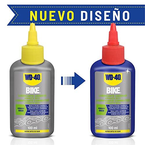 WD-40 BIKE - Bipack Mantenimiento Cadenas Bicicleta en Ambiente Seco- Spray 500ml + Gotero 100ml