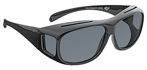 Wedo 27148599 - Gafas de Sol polarizadas para Conductores y usuarios de Gafas, protección 100% UV, Incluye Funda, Color Negro