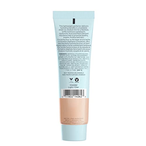 wet n wild, Bare Focus Tinted Hydrator, Crema Hidratante con Color, Piel Luminosa, Cobertura de Ligera a Media, Acabado Semimate, Fórmula Enriquecida con Ácido Hialurónico y Escualano Vegano, Claro