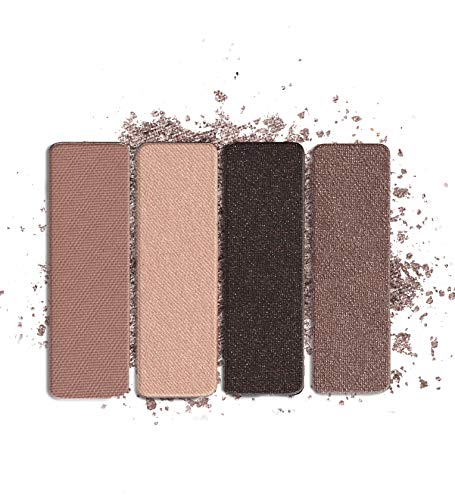 Wet n Wild - Color Icon Eyeshadow Quads - Pequeña Paleta de Sombras de Ojos con una Mezcla de Sombras Brillantes y Mates, de Larga Duración y Fáciles de Mezclar - Silent Treatment