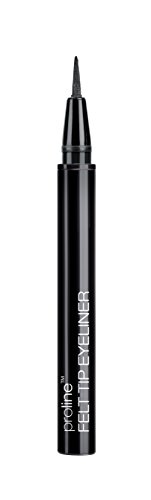 Wet n Wild - ProLine Felt Tip Eyeliner - Delineador Negro con Punta Fina y Suave de Fieltro - Maquillaje para Ojos - Control Extremo, Fórmula Pigmentada y Fluida - Black - 1 Unidad