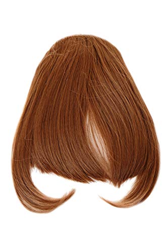 WIG ME UP- YZF-W1030-30 Flequillo postizo de clip, con mechones a los lados castaño cobrizo claro