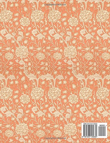 Wild tulip, William Morris. Blank journal: 160 blank pages, 8,5x11 inch (21.59 x 27.94 cm) Soft cover / Paperback