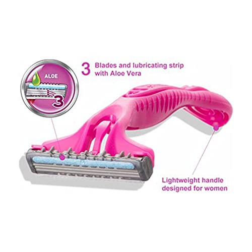 Wilkinson Sword Extra 3 70070440 - Paquete de 6 cuchillas de afeitar para mujer (más 2 de regalo)