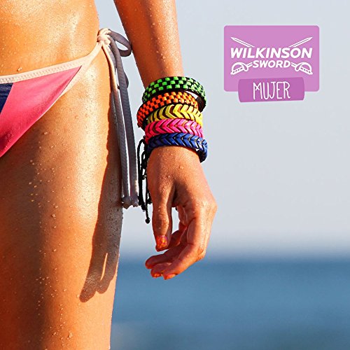 Wilkinson Sword Quattro For Women Bikini- Máquinilla de Depilación de 4 Hojas para Mujer con Recortador Eléctrico para Zonas Íntimas + 4 Recambios de Cuchillas