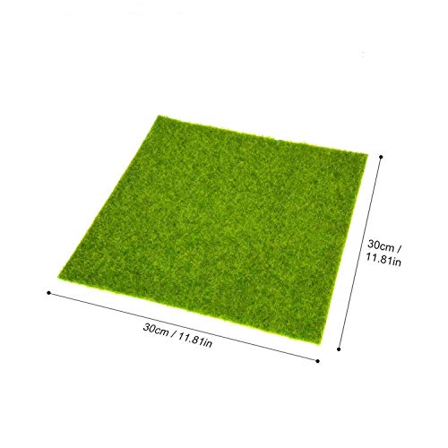 Wohlstand 2 Pcs Césped Artificial hierba de césped de plástico interior al aire libre hierba sintética Miniatura Micro Paisaje Musgo para Decoración de Jardín Musgo Artificial verde 30 * 30cm