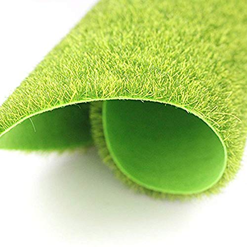 Wohlstand 2 Pcs Césped Artificial hierba de césped de plástico interior al aire libre hierba sintética Miniatura Micro Paisaje Musgo para Decoración de Jardín Musgo Artificial verde 30 * 30cm