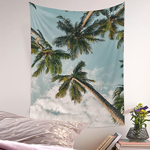 Wonner Palm Tapestry Nature Plant Wall Wall Decoración Para El Hogar Decoración De La Sala Decoración Tapiz Estado Estética Tentativa Mural 59x90inch Polyester