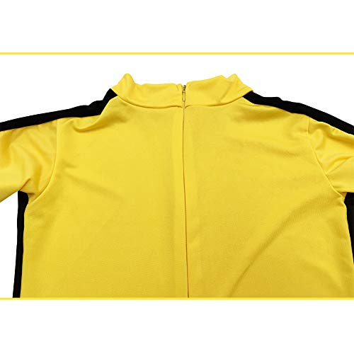 Xiedeai Rendimiento Artes Marciales Siamés Ropa Niños Adulto Unisex Kungfu Conjuntos - Judo Muay Thai Karate Performance Escenario Sanda Pelicula Juego de Roles Chándales Amarillo 130cm