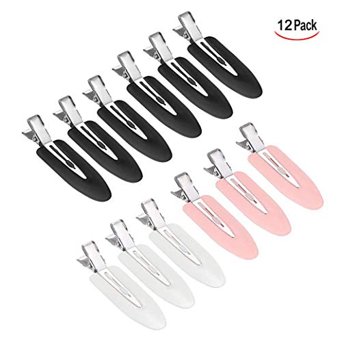 Xrten 12 Piezas Pinzas para Cabello sin Pliegues, Horquillas Pelo Niña, Profesionales Clips de Pelo Mujer para Peinado