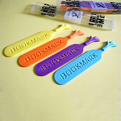 XWYWP Marcadores de Libros 4 unids de Dedo Creativo Ayúdame Novedad Bookmark Bookmark Funny Books Mark para Pages Niños Regalos Escuela Suministros de papelería (Color : 4 pcs)