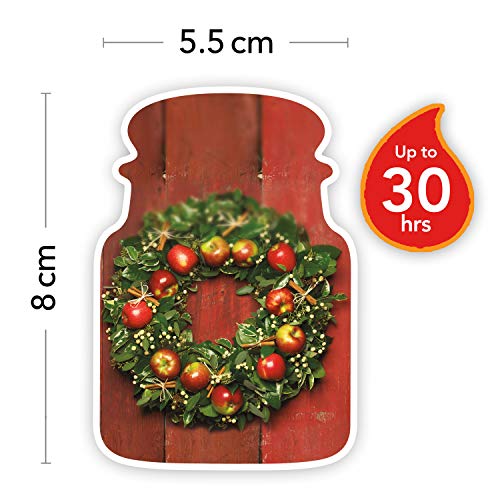 Yankee Candle Red Apple Wreath Vela Aromática en Frasco Pequeño, Rojo, 104g