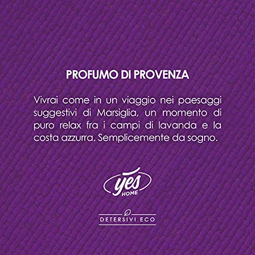 YesHome - Detergente para lavadora ecológico, Perfume de Provenza, 1 litro, 20 lavados, biodegradable al 90 %, vegano 100 %, sin productos químicos nocivos