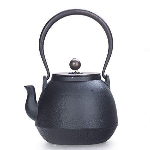 YINGGEXU Juego de té Hierro Fundido Hierro Fundido Japonesa del Hierro Fundido Pot Pot Manual Hierro Hierro Botella Caldera de té Conjunto Inicio Olla Grande Olla de Cobre Cubierta 1.3L