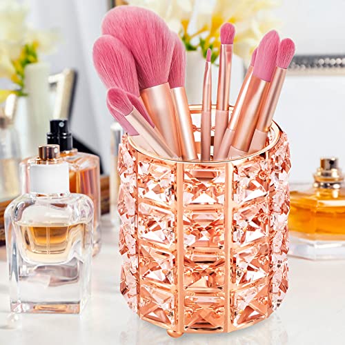 YIVIYAR Maquillaje Almacenaje Organizadores de Oro Rosa Golden Caja Organizadora Jarrones Decorativos Tocadores Regalos Para Hermanas Estuche Maquillaje Oro Rosa Objetos Decoracion Modernos(Rose Gold)