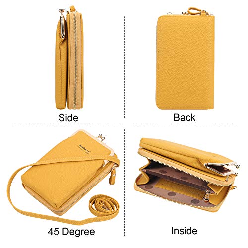 Yixuan Bolsos Bandolera para Mujer Carteras para Mujer Bolso para Telefono Movil Bolso Móvil Monederos Pequeño Bolso Bandolera Monedero Bolso Bandolera Movil con Ranura para Tarjeta y Bandolera