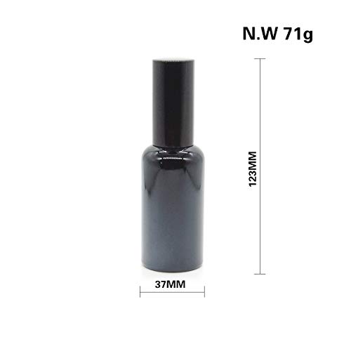 Yizhao Negro Pulverizador Cristal 50ml, Glass Spray Bottles con [Atomizador],para Aceites Esenciales, Mezclas de Aromaterapia, Perfumes, Masajes, Líquidos Químicos, Farmacéutico– 6Pcs