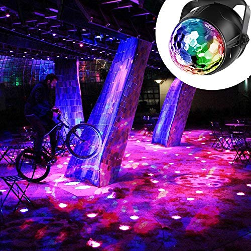 Yizhet Luz Discoteca Casa, Luces de Discoteca LED 7 Colores de Iluminación Giratoria, Luz Discoteca RGB Activadas por Sonido & Mando a Distancia para Fiesta, Bar, Boda, Navidad, Coche, Festival