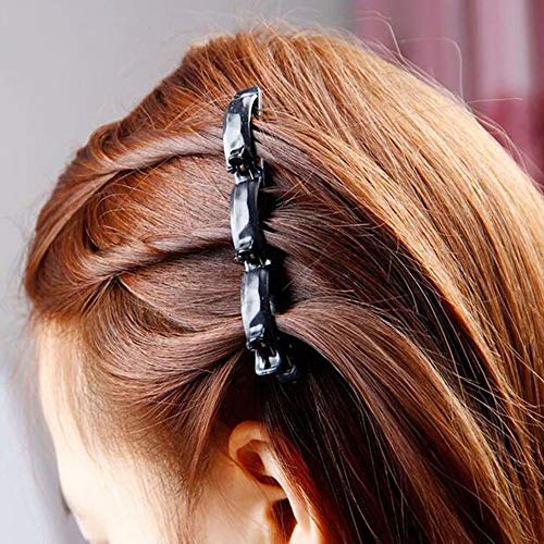 YMHPRIDE Diademas con pinzas, 6 piezas de horquillas para el cabello, nuevo diseño, doble capa, trenza, diadema, clip, doble flequillo, horquilla, peinado, accesorios para el cabello