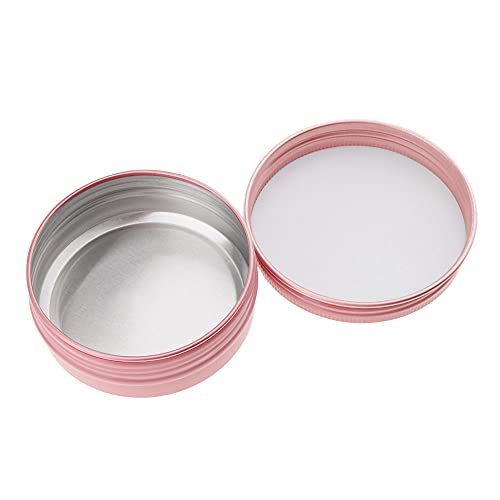 YUE QIN 15 Piezas Tarros de Aluminio Tarros Cosmeticos Vacios Tarros para Muestras de Cremas Bote Vacio 10ml para Bálsamos Labial, Cosméticos, Velas, Loción Trae una Cuchara Mediana(Oro Rosa)