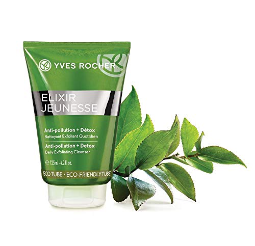 Yves Rocher Elixir JEUNESSE - Exfoliante de limpieza diario, exfoliante facial profundo, desintoxicación y limpieza, 1 tubo de 125 ml