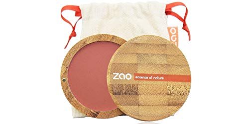 ZAO Compact Blush 322 colorete marrón-rosa en lata de bambú rellenable