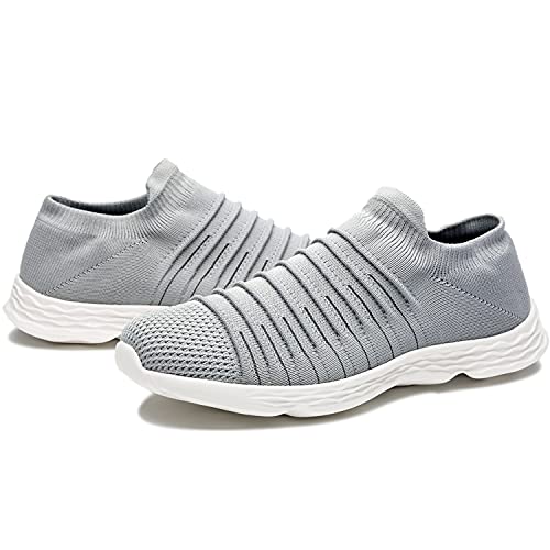 Zapatillas Casuales para Hombre Calzado Deportivo Bajas de Moda Sandalias de Verano Ligeras y Transpirables Gris 42