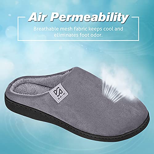 Zapatillas Hombre Mujer Invierno CáLido Zapatos Memory Foam Casa Antideslizante Pantuflas (Gris Oscuro, 44/45 EU)