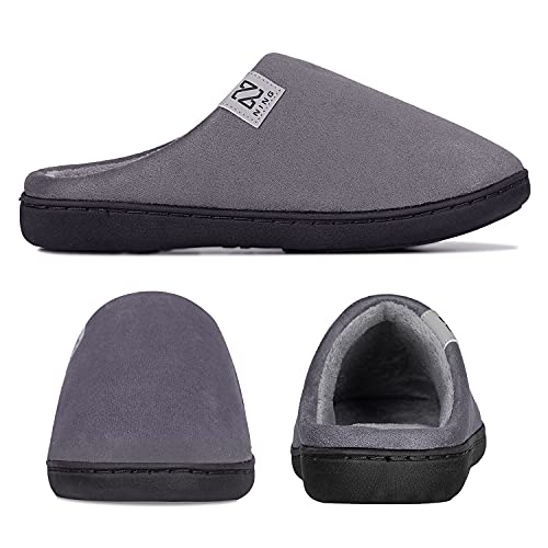 Zapatillas Hombre Mujer Invierno CáLido Zapatos Memory Foam Casa Antideslizante Pantuflas (Gris Oscuro, 44/45 EU)